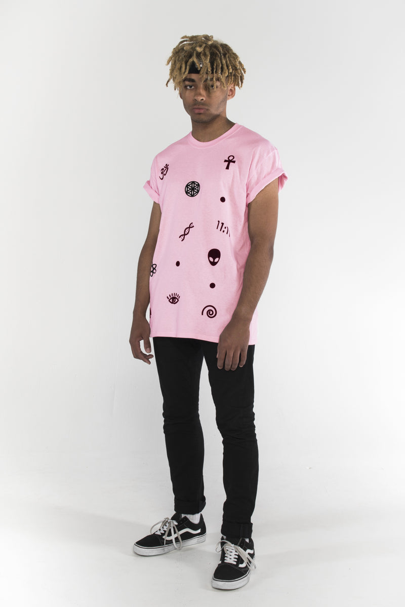 Universe Symbols T Shirt - Pink