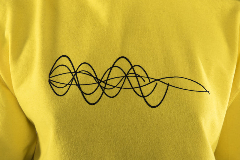 Trust the Vibes Crop Hoodie - Yellow