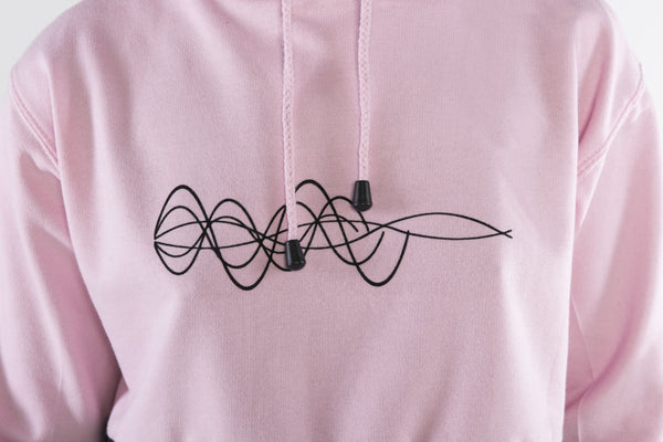 Trust the Vibes Crop Hoodie - Light Pink