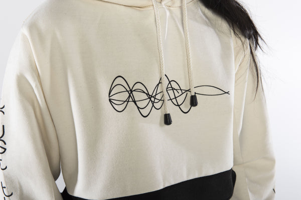 Trust the Vibes Crop Hoodie - Vanilla