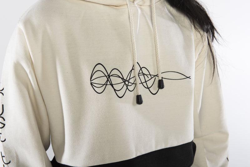 Trust the Vibes Crop Hoodie - Vanilla