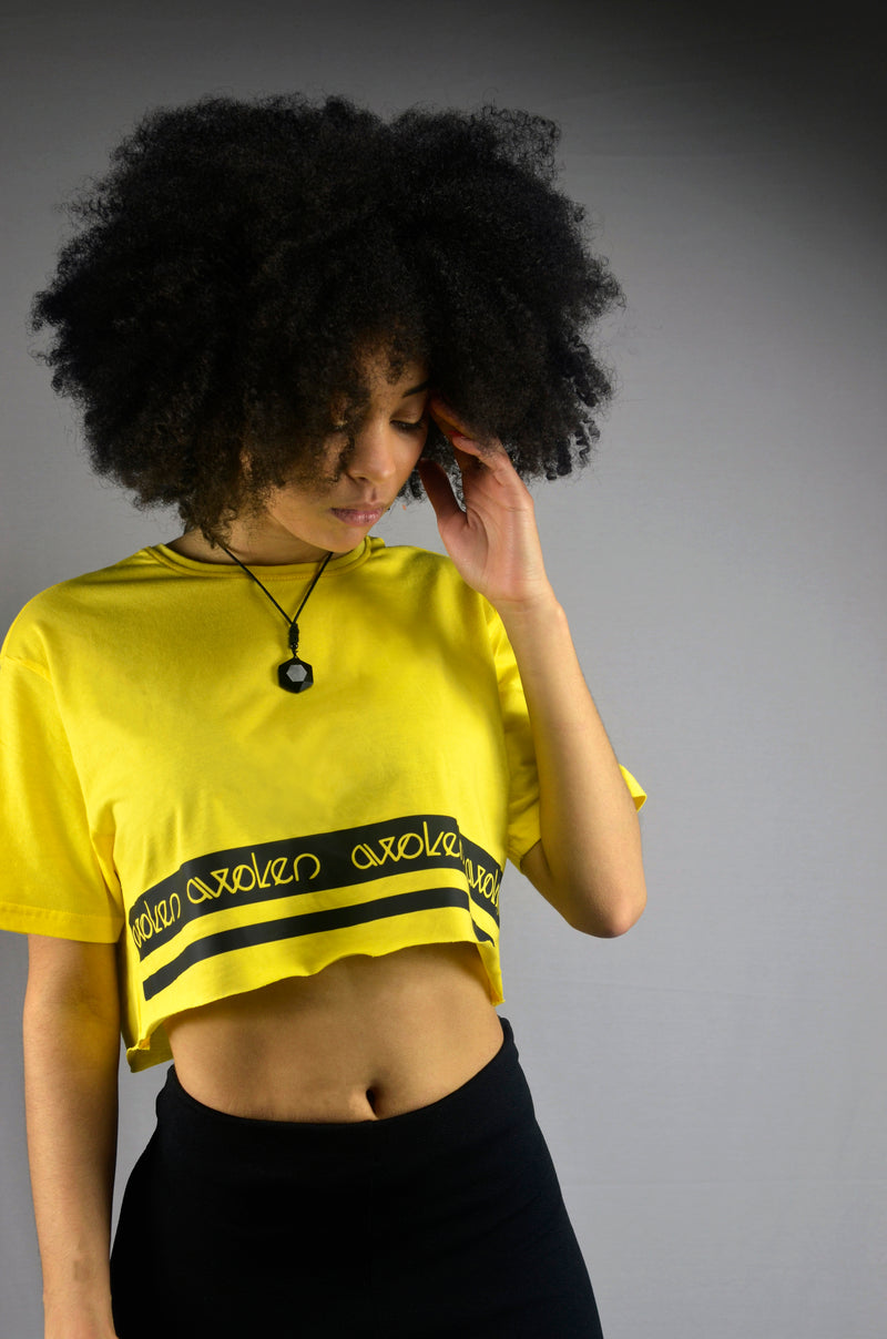 Awokien Awoken Yellow Crop Top