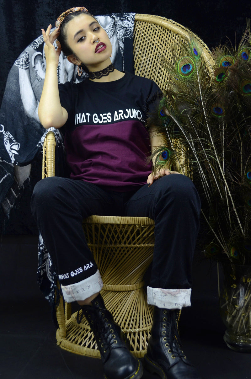 What Goes Around T-Shirt - Maroon