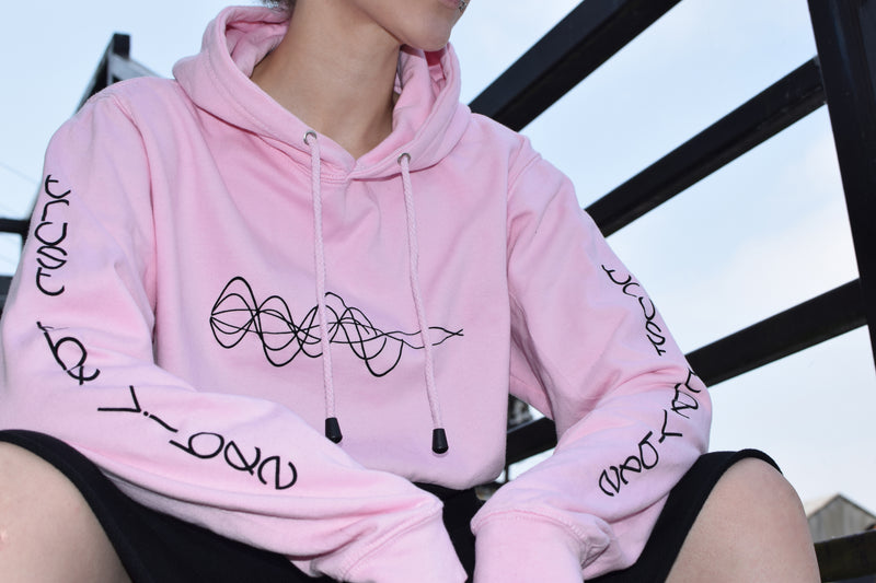 Trust the Vibes Crop Hoodie - Light Pink