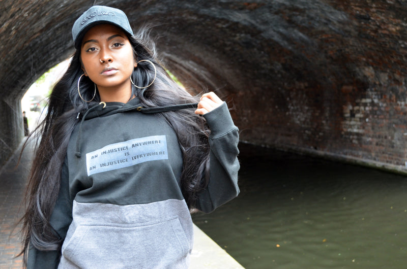 Injustice Hoodie - Black and Grey