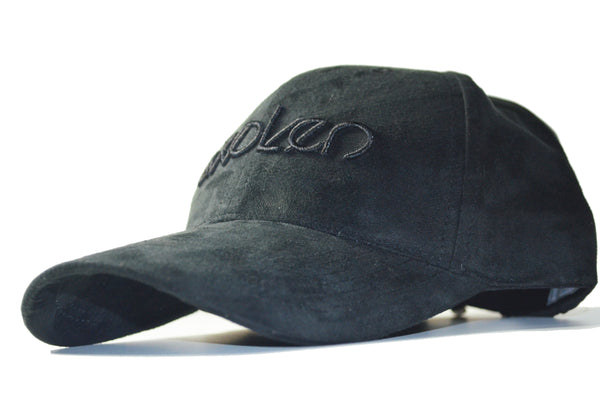 Awoken Black Faux Suede Baseball Cap 