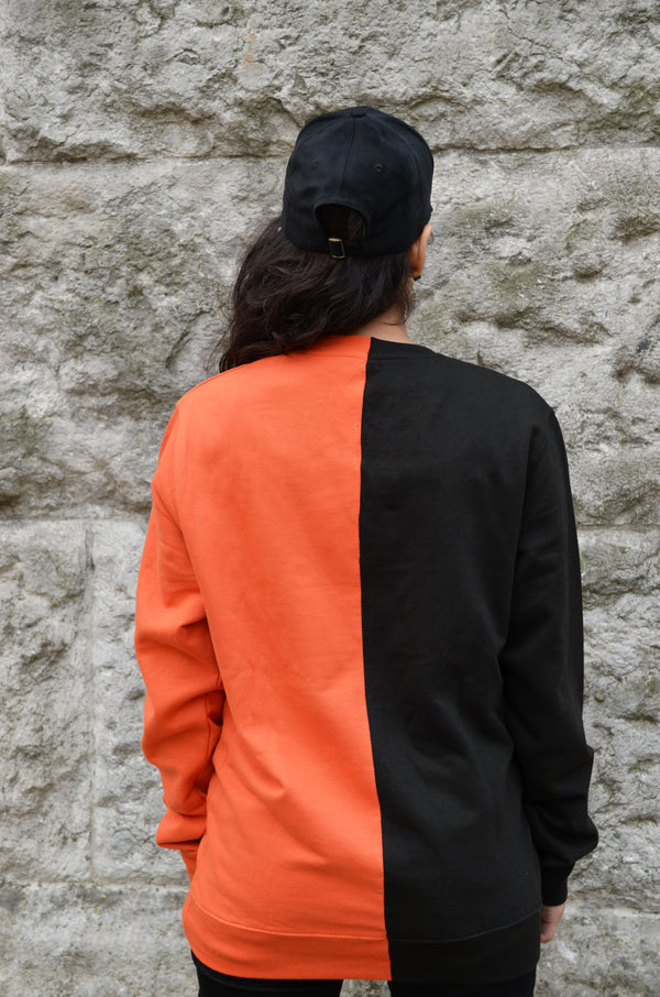 Mask Jumper - Black and Burnt Orange