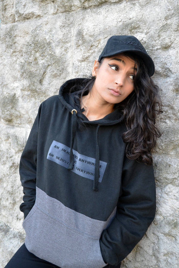 Injustice Hoodie - Black and Grey