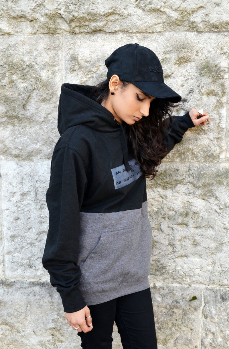 Injustice Hoodie - Black and Grey