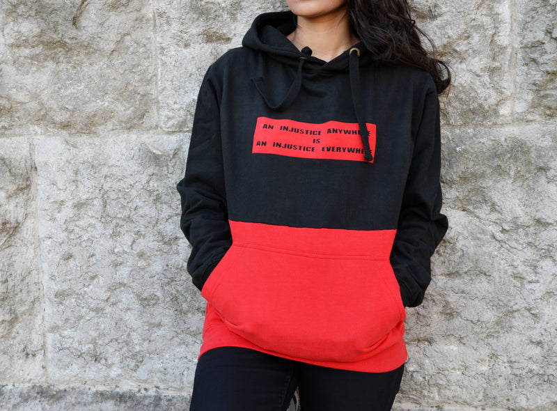 Injustice Hoodie - Black and Red