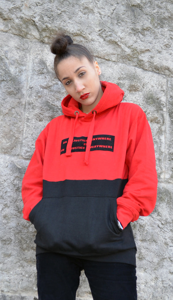 Injustice Hoodie - Red and Black