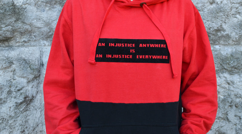 Injustice Hoodie - Red and Black