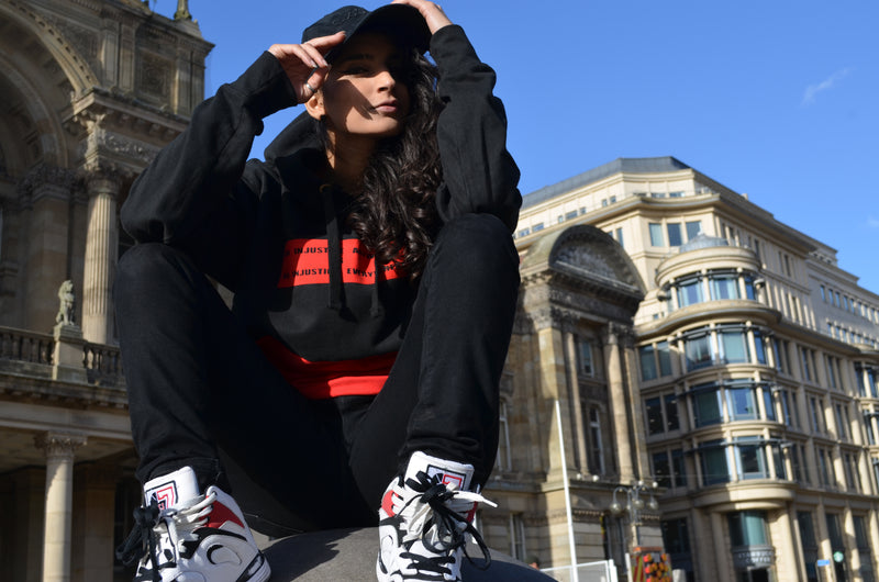 Injustice Hoodie - Black and Red