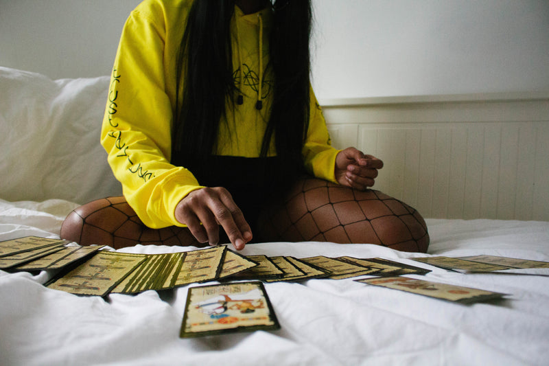 Trust the Vibes Crop Hoodie - Yellow